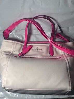 kate spade Pale Pink Tote with Hot Pink Trim